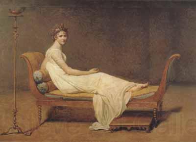 Jacques-Louis David Madame recamier (mk02) Norge oil painting art